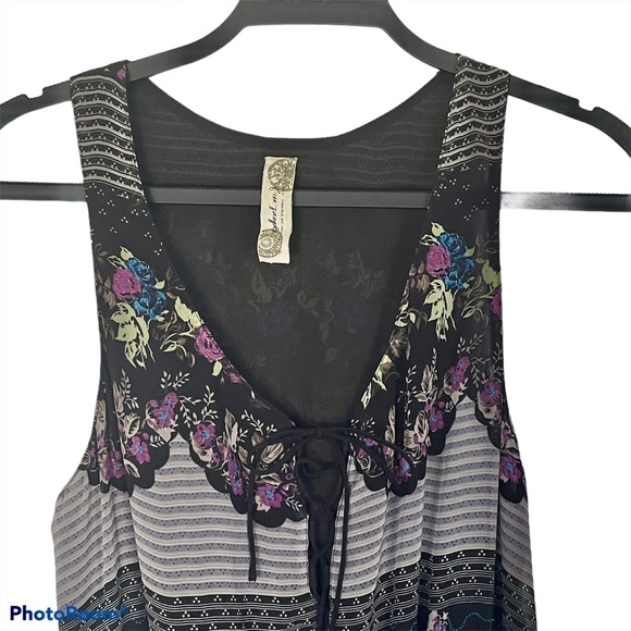 Free People Lace Up Falling for Georgette Mini Dress size XS - Picture 2 of 6